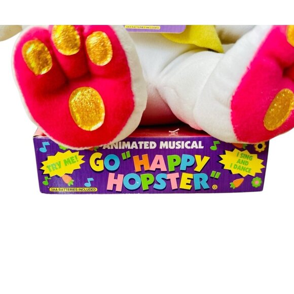 Vintage Dan Dee Happy Hopster Easter Bunny Plush 16'' Sings Dances Tested - Picture 7 of 8